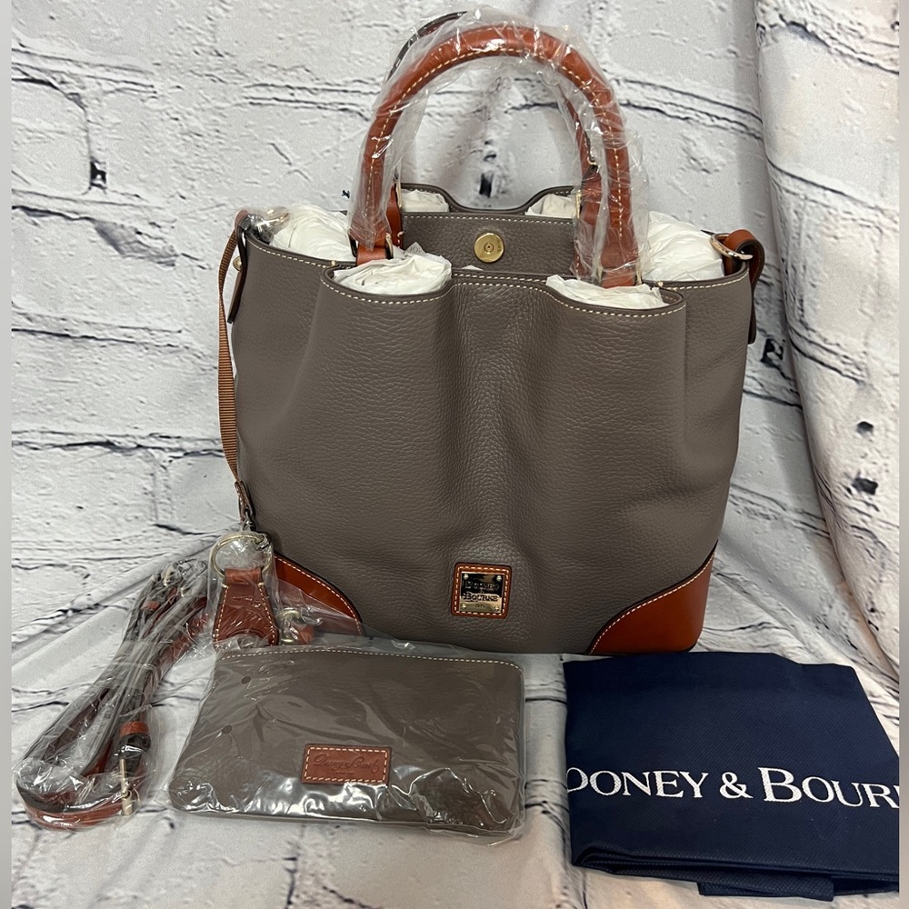 Dooney & Bourke Pebbled Leather Brenna Tote Duo - BRAND NEW WITH TAGS
